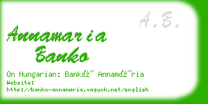 annamaria banko business card